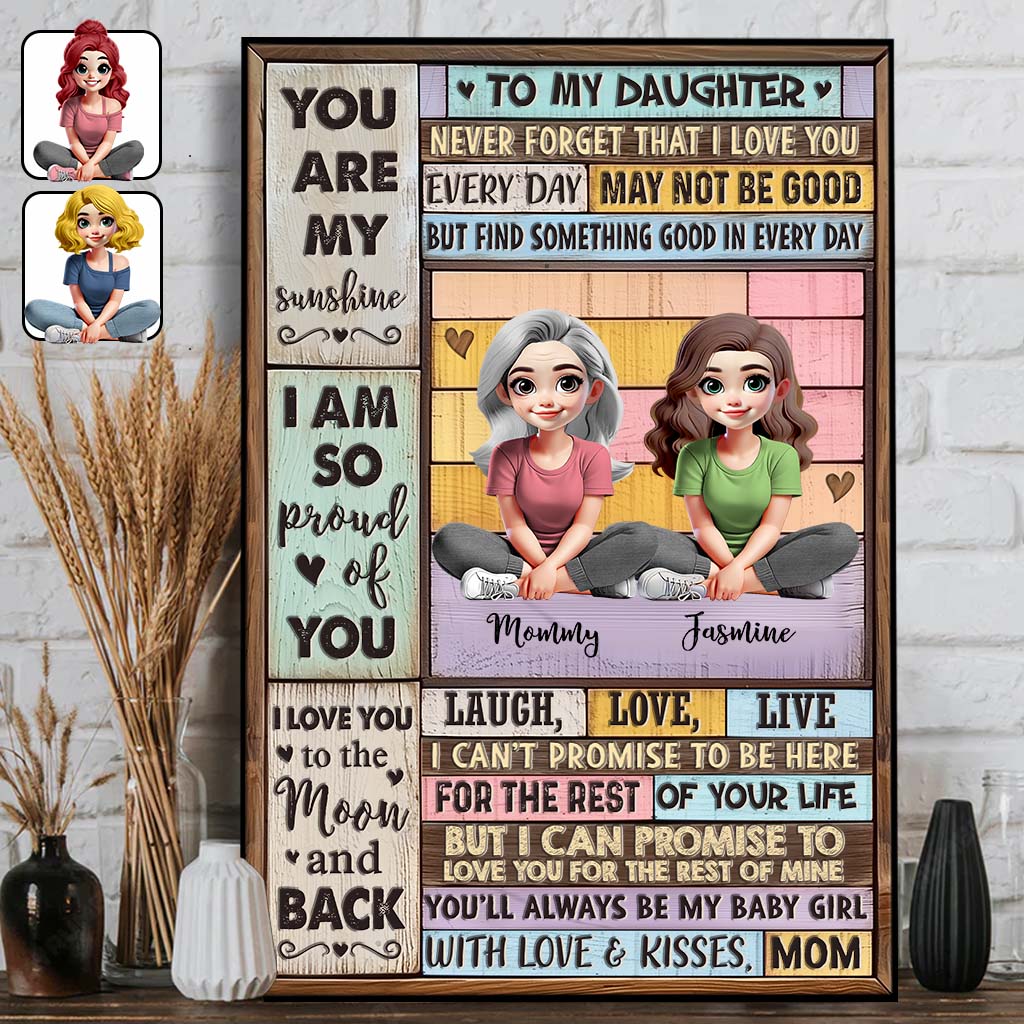 À ma fille - Toile et affiche personnalisées