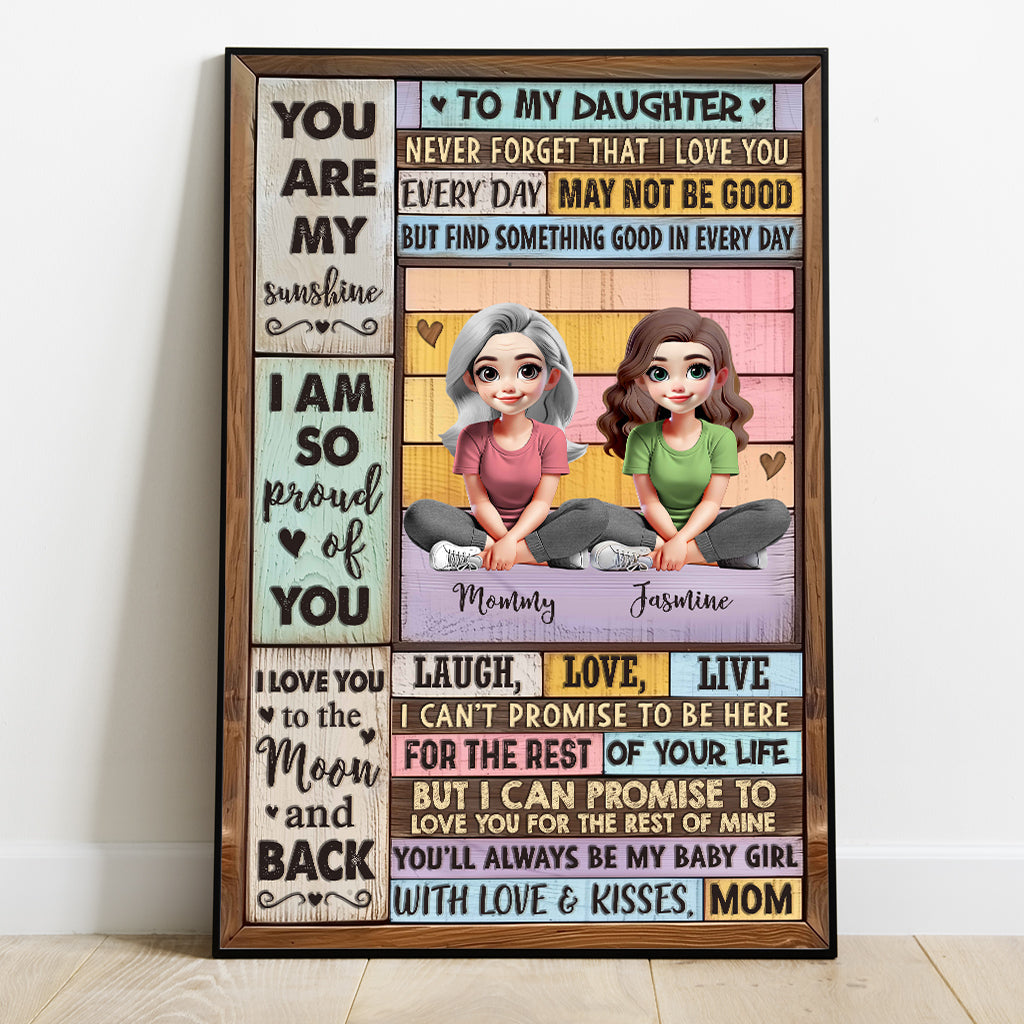 À ma fille - Toile et affiche personnalisées
