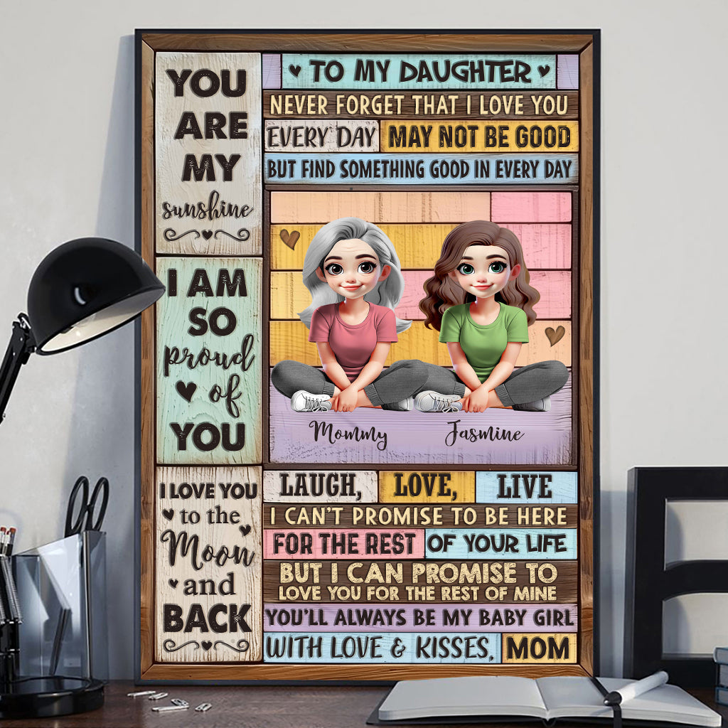 À ma fille - Toile et affiche personnalisées