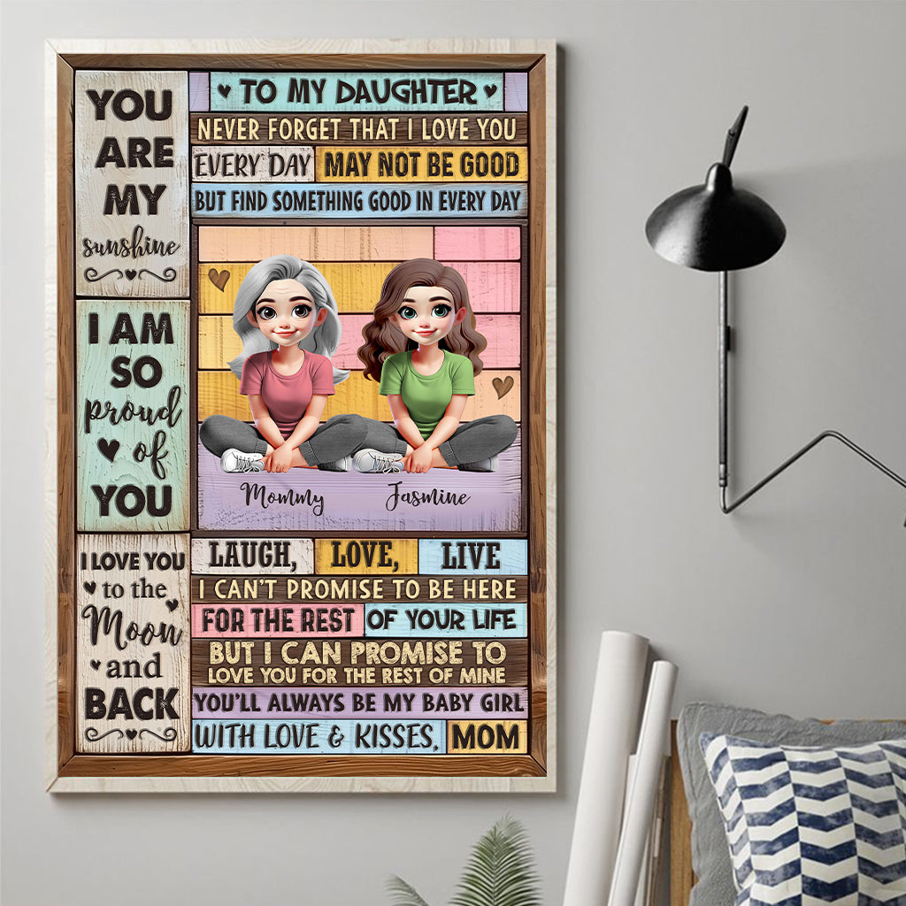 À ma fille - Toile et affiche personnalisées