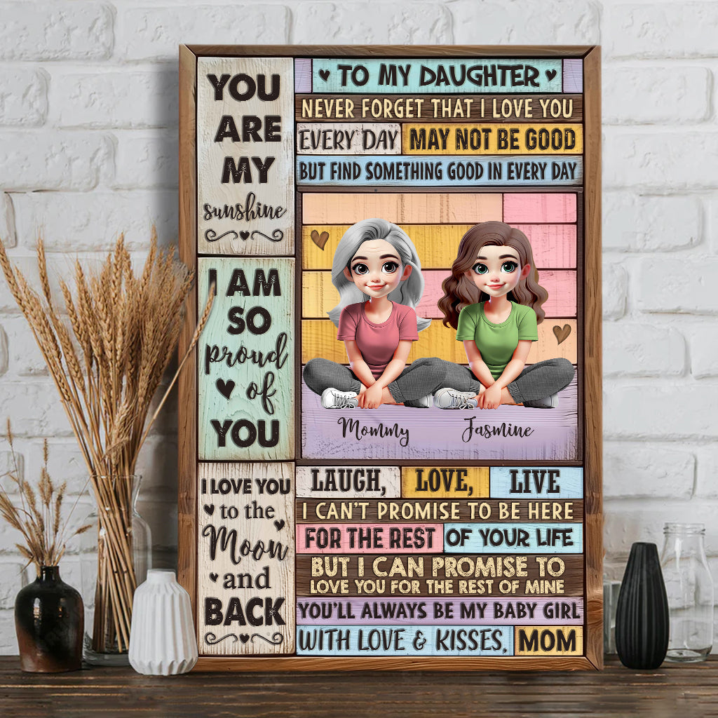 À ma fille - Toile et affiche personnalisées