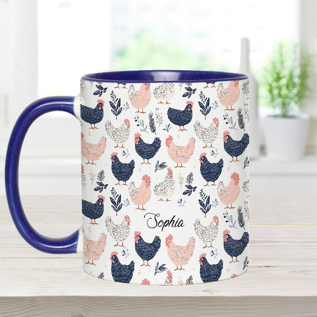 Cute Chicken - Personalized Chicken Accent Mug