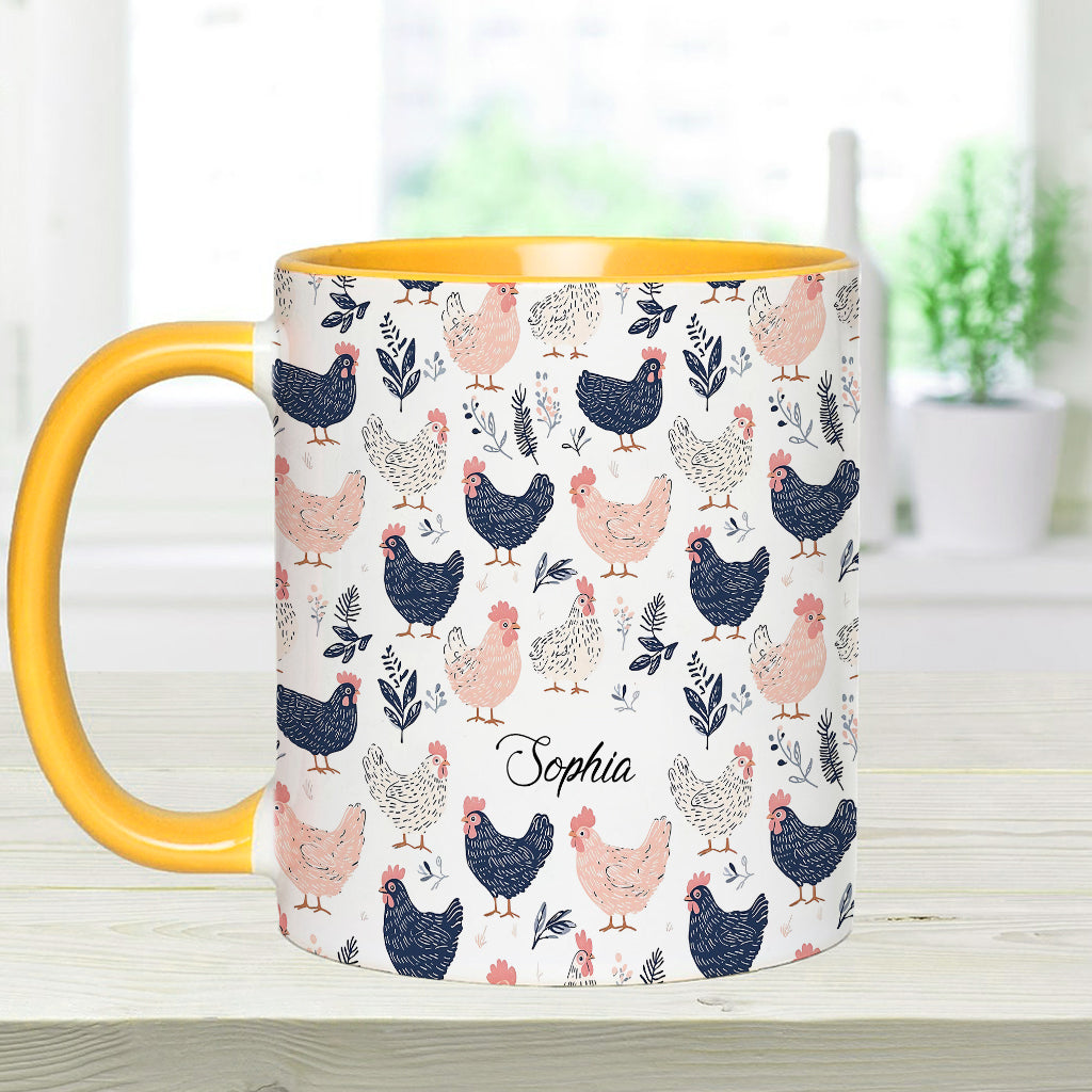 Cute Chicken - Personalized Chicken Accent Mug