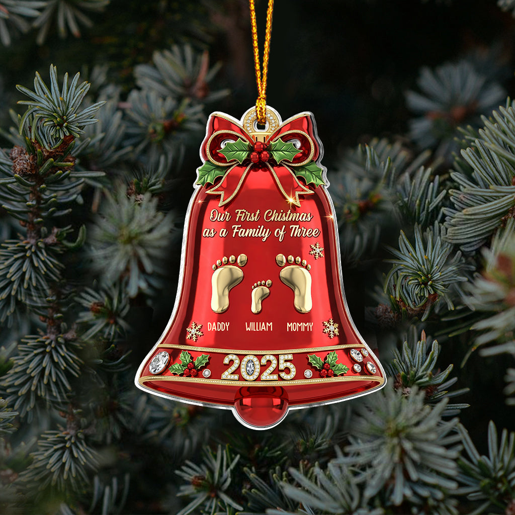 1st Christmas As A Family - Personalized Family Ornament