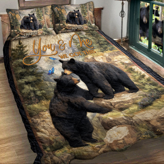 You & Me We Got This - Personalized Hunting Quilt Set