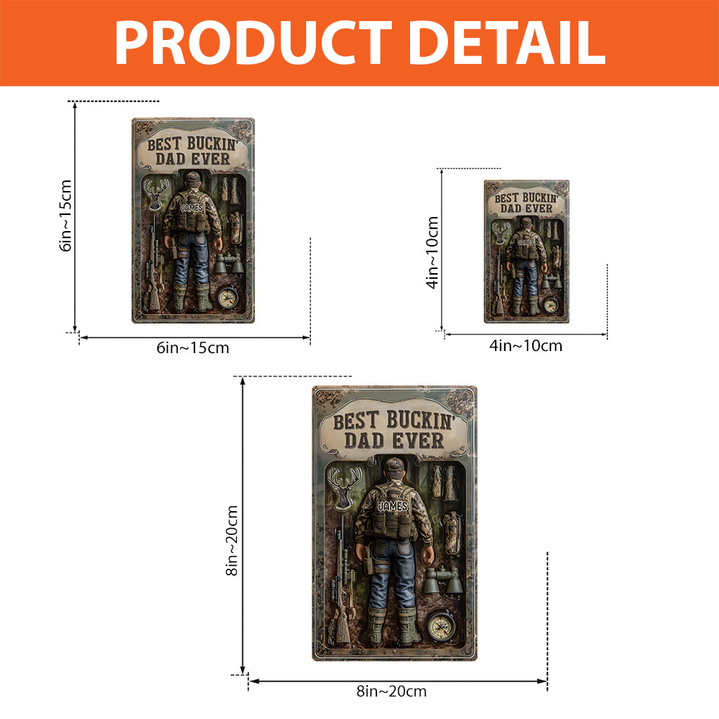Best Buckin' Dad Ever - Personalized Hunting Custom Shaped Acrylic Plaque