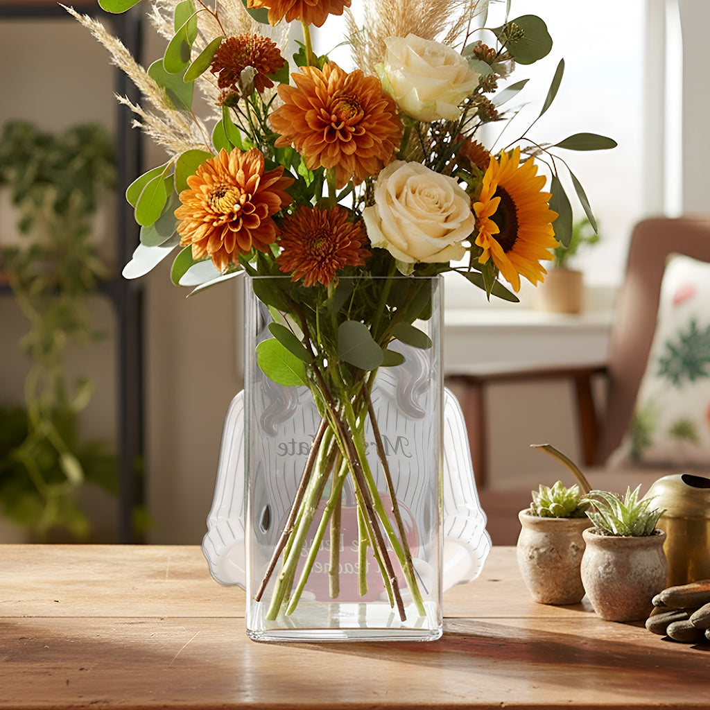 Custom Any Photo Thank You For Helping Me Grow - Personalized Teacher Acrylic Pot