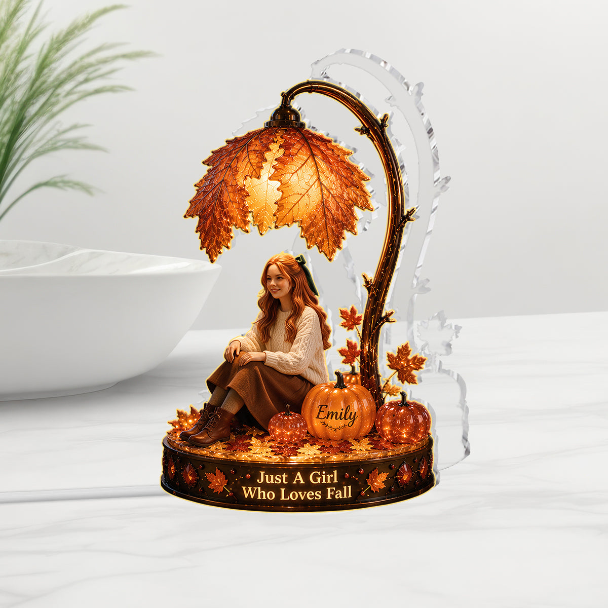 Any Photo Fall Vibes - Personalized Self Love Acrylic LED Night Light