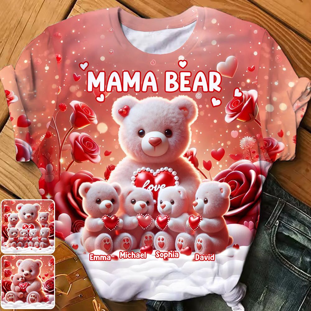 Mama Bear - Personalized Grandma All Over Shirt