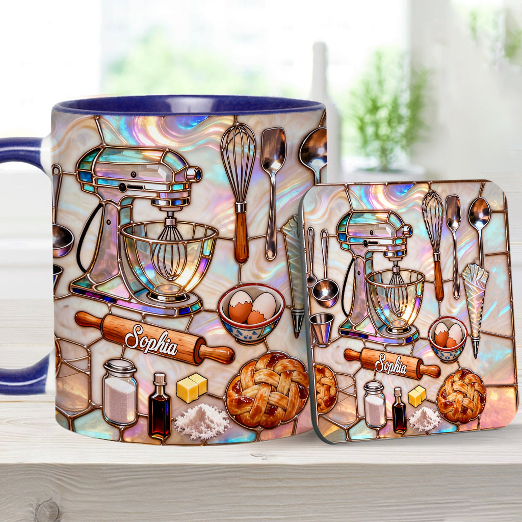 J'adore pâtisser - Mug et sous-verre personnalisés sur le thème de la pâtisserie