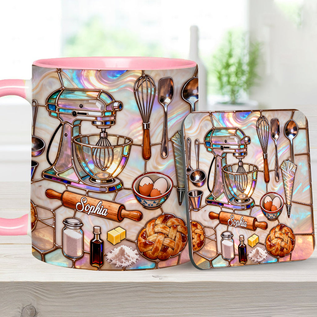 J'adore pâtisser - Mug et sous-verre personnalisés sur le thème de la pâtisserie