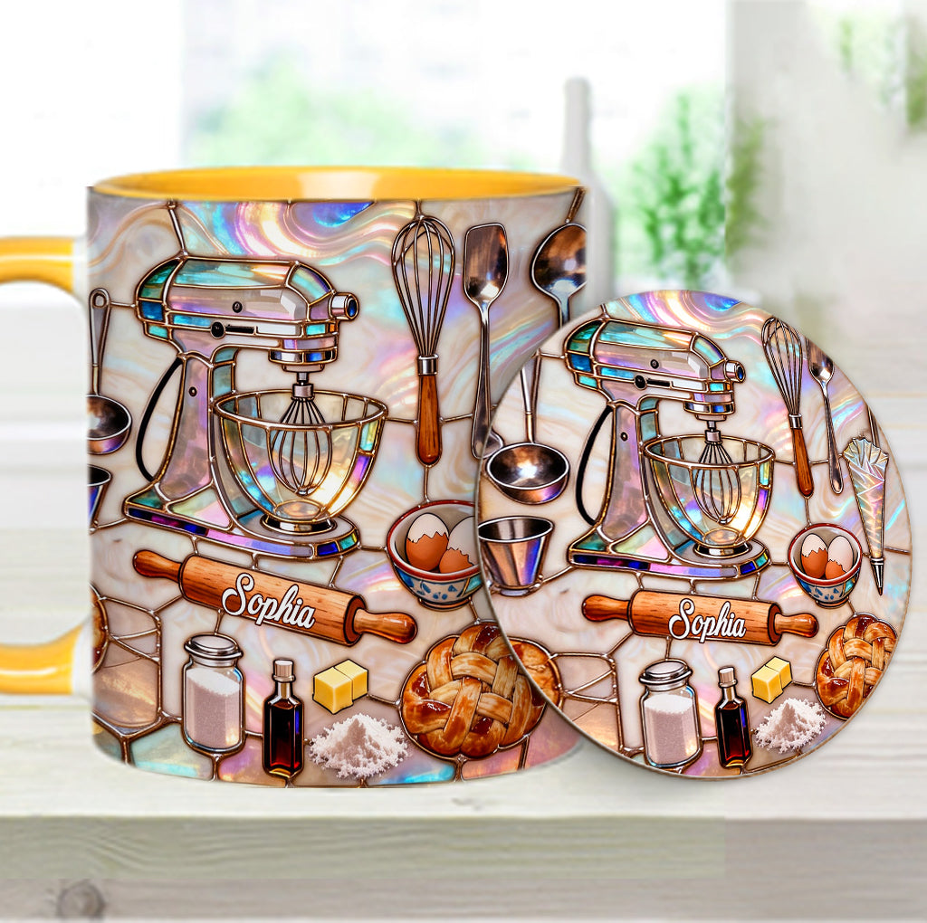 J'adore pâtisser - Mug et sous-verre personnalisés sur le thème de la pâtisserie