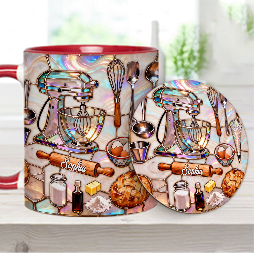 J'adore pâtisser - Mug et sous-verre personnalisés sur le thème de la pâtisserie