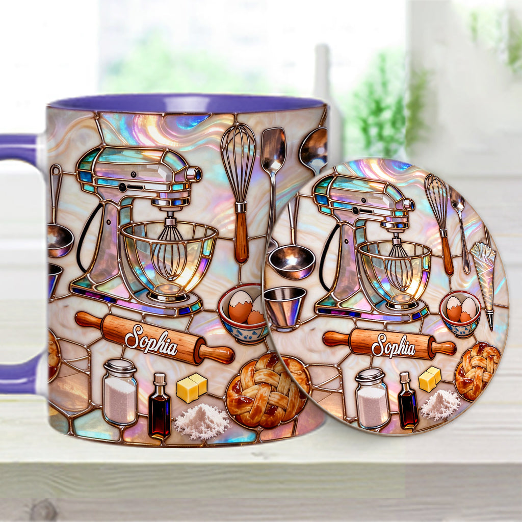 J'adore pâtisser - Mug et sous-verre personnalisés sur le thème de la pâtisserie