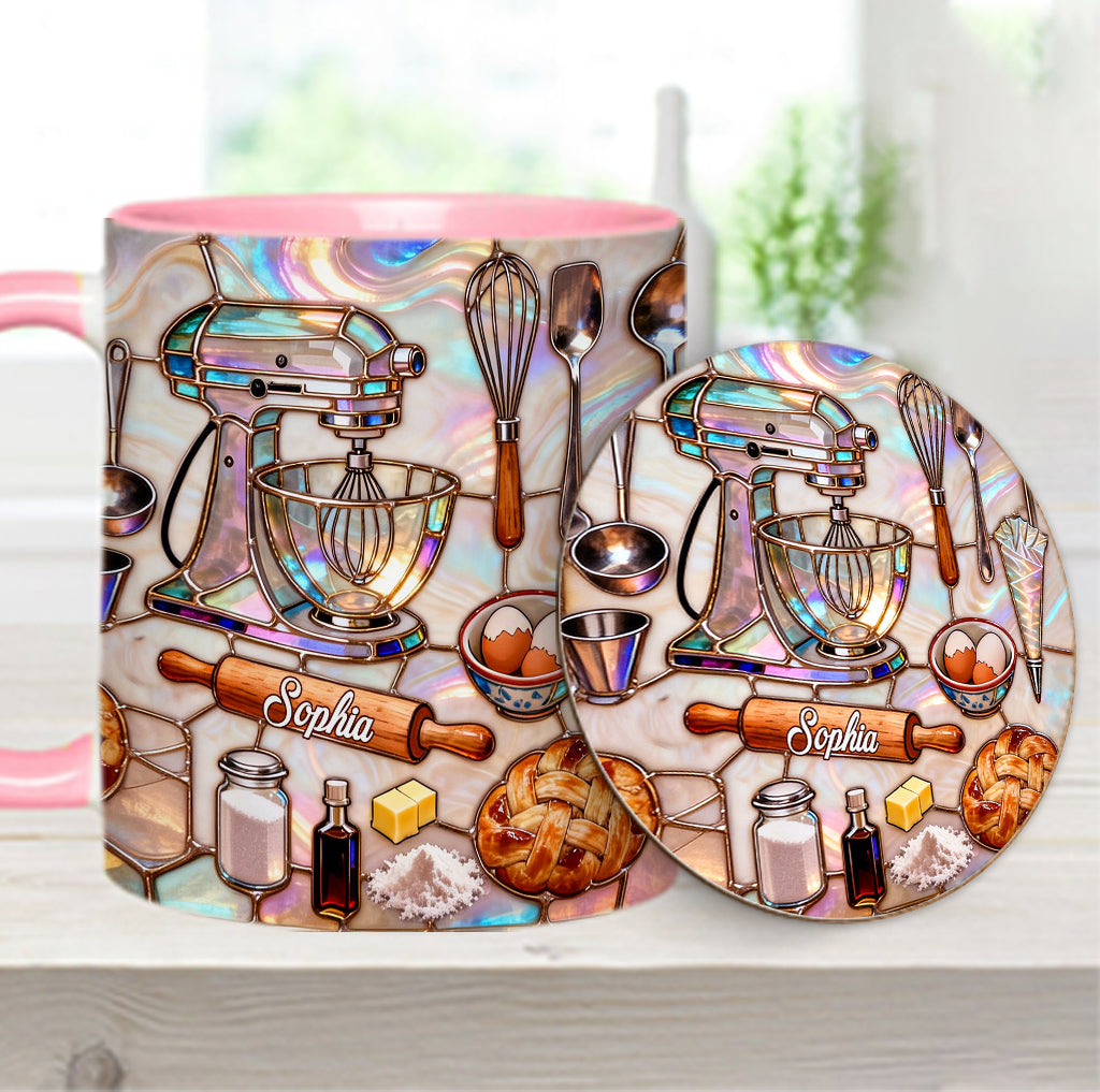 J'adore pâtisser - Mug et sous-verre personnalisés sur le thème de la pâtisserie