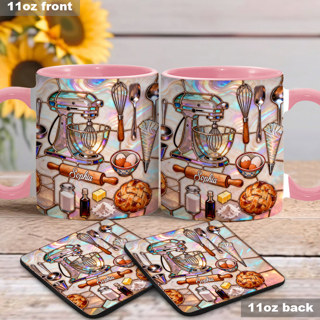 J'adore pâtisser - Mug et sous-verre personnalisés sur le thème de la pâtisserie