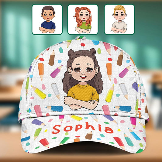 Joli dessin au crayon pour enfant - Casquette classique personnalisée pour enfant