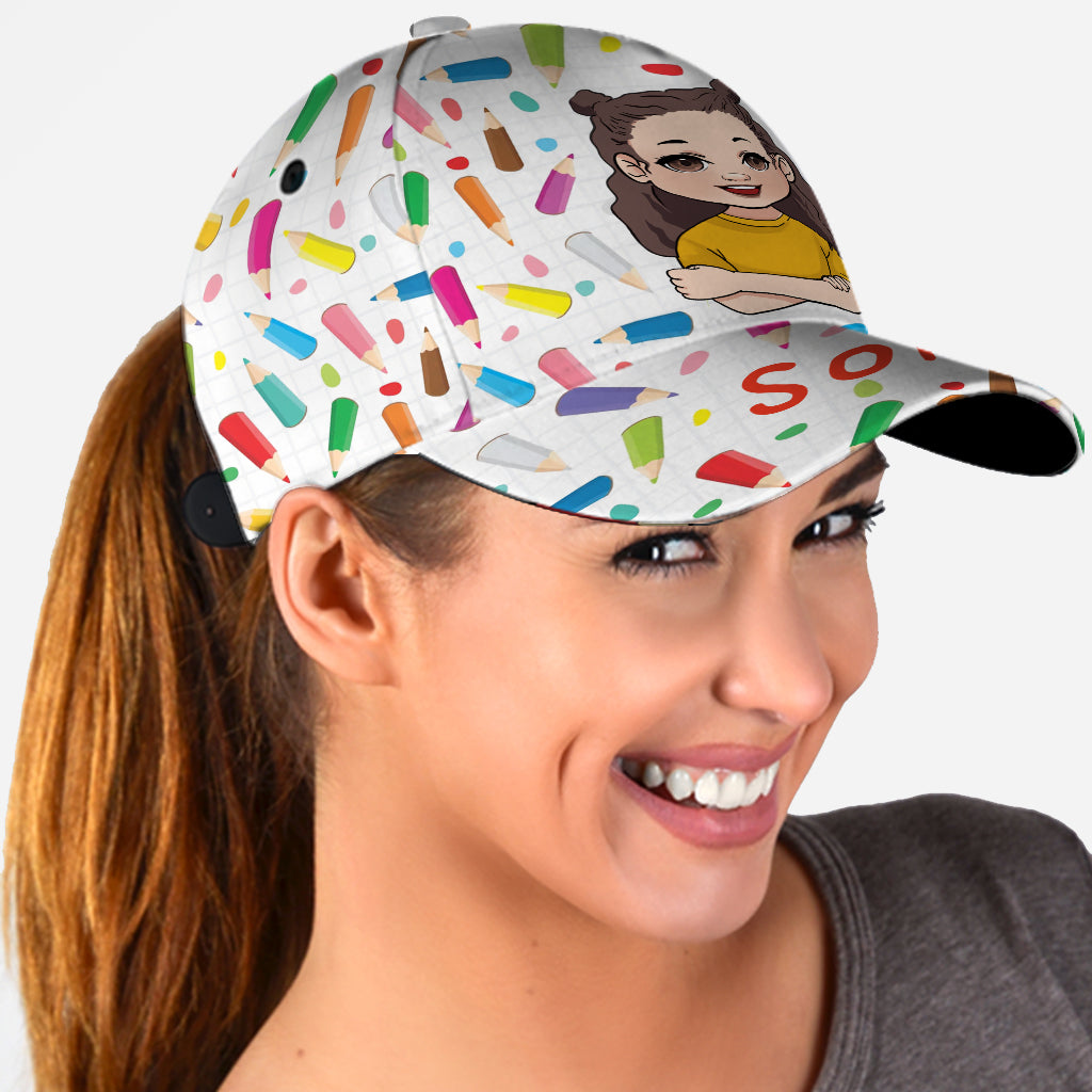 Cute Kid Crayon Doodle - Personalized Kid Classic Cap