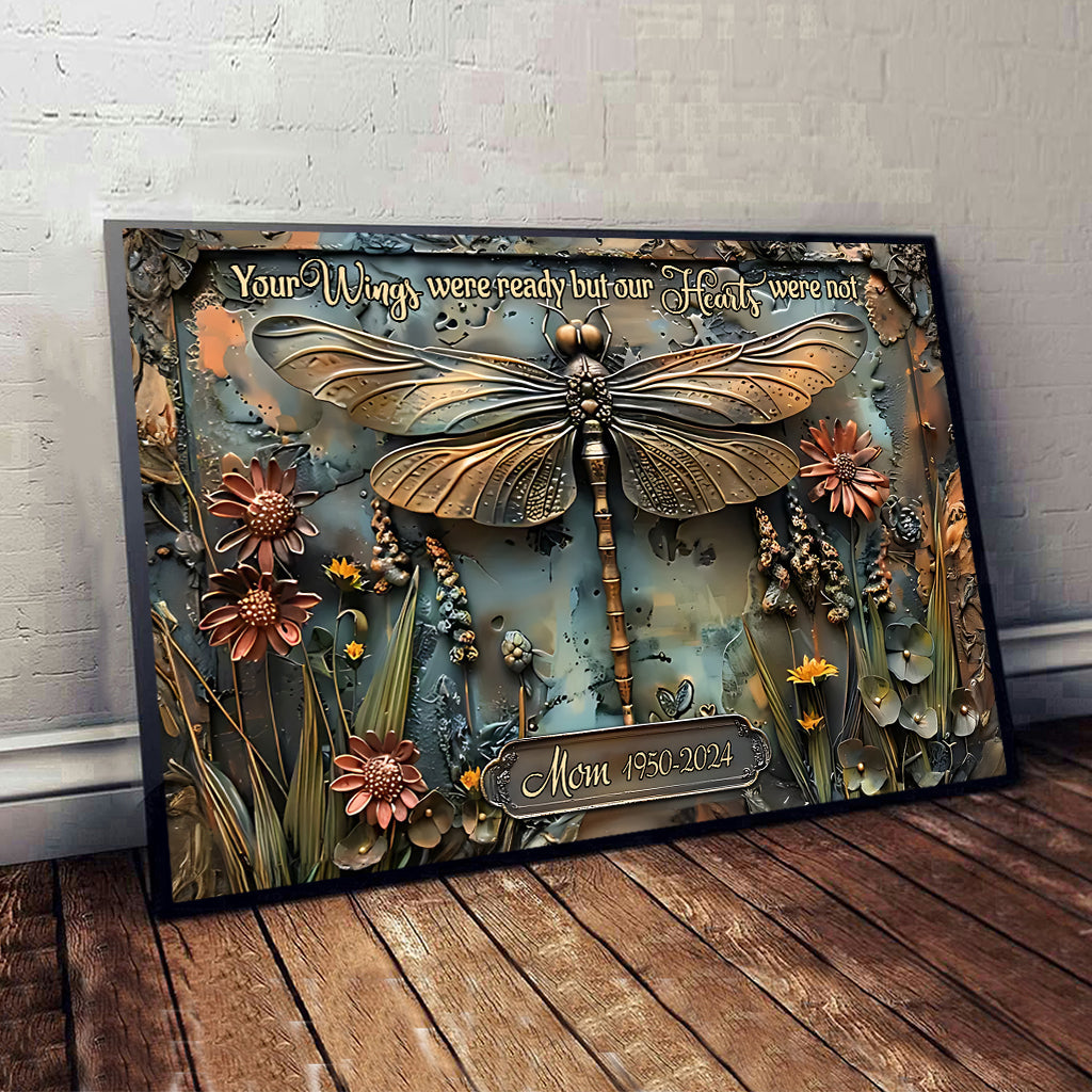 Tes ailes étaient prêtes, mais nos cœurs ne l'étaient pas - Toile et affiche commémoratives personnalisées