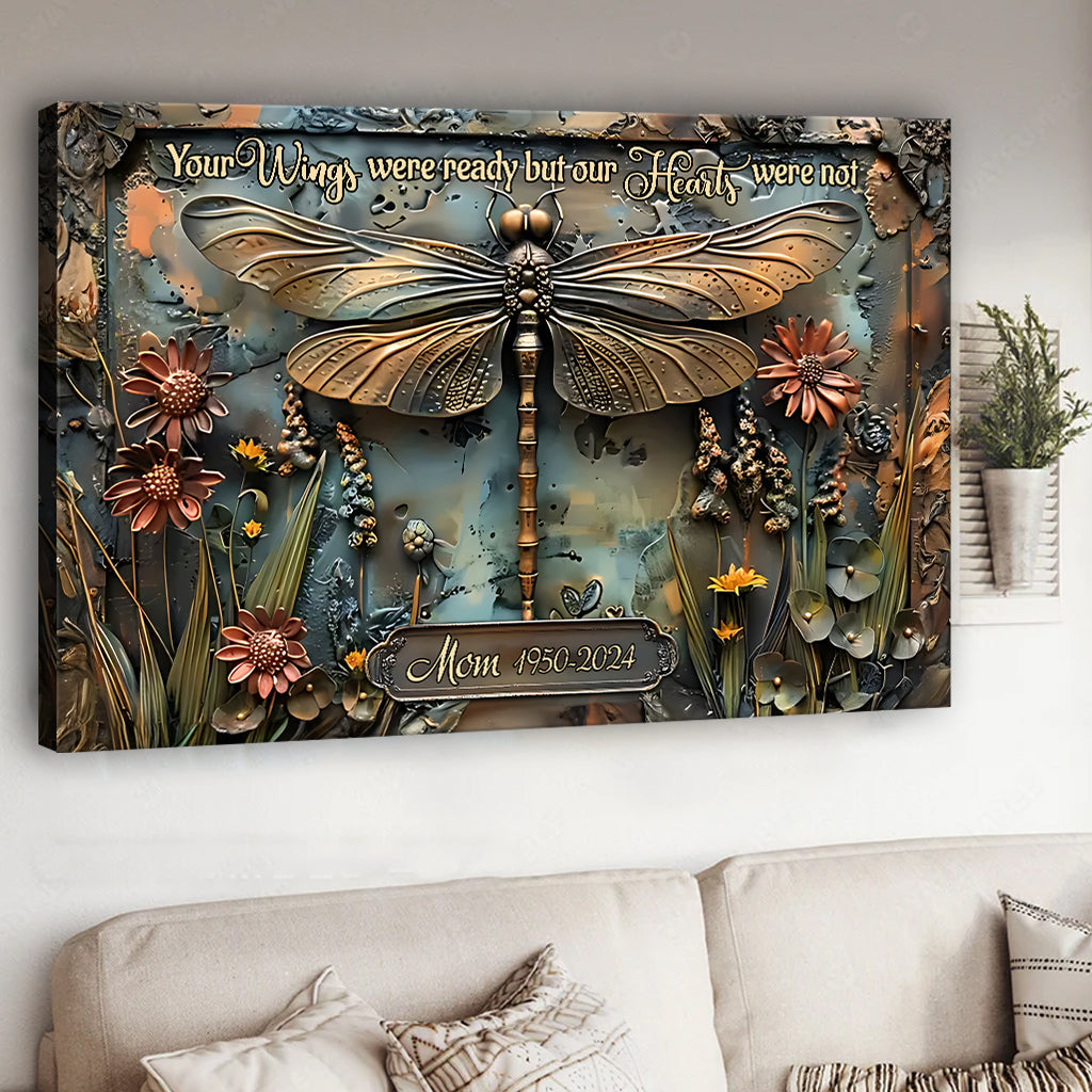 Tes ailes étaient prêtes, mais nos cœurs ne l'étaient pas - Toile et affiche commémoratives personnalisées