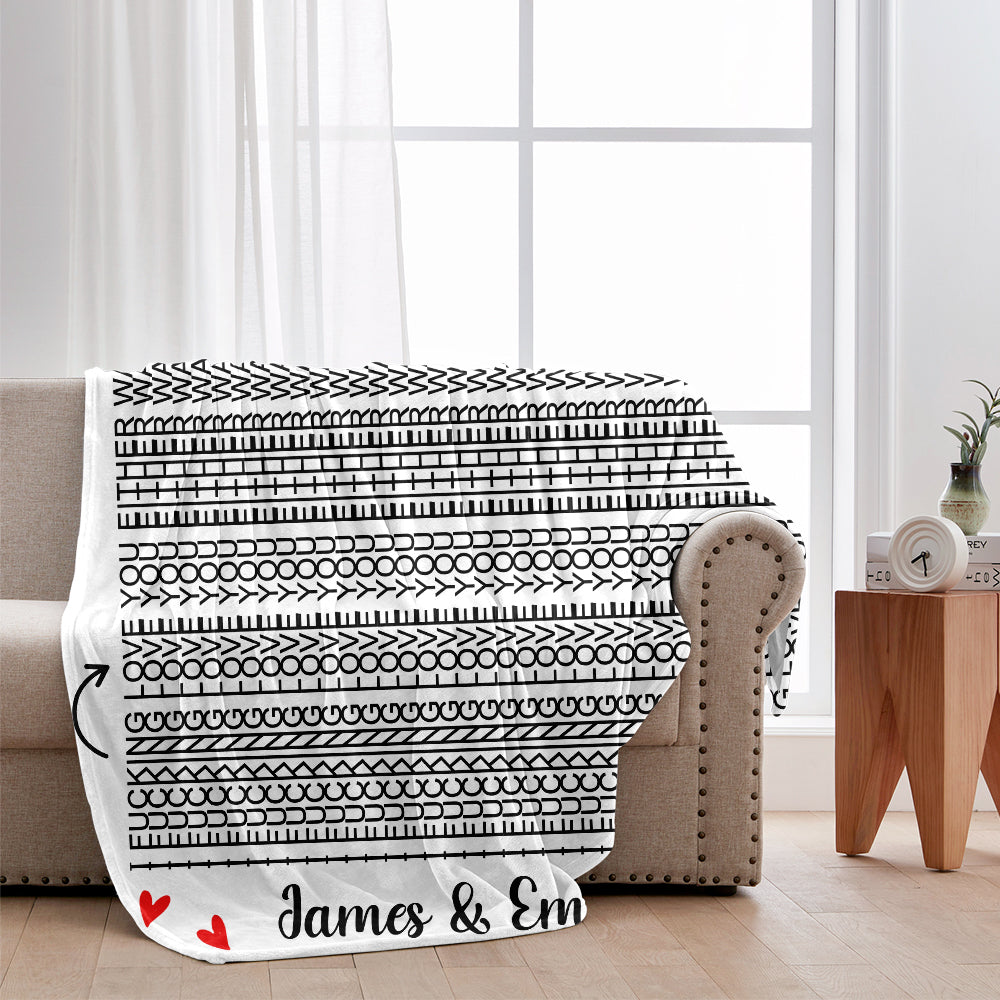 I Love You - Personalized Couple Blanket