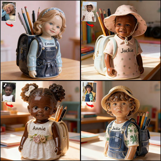 Backpack Buddy Pen Holder - Personalized Kid Acrylic Pot