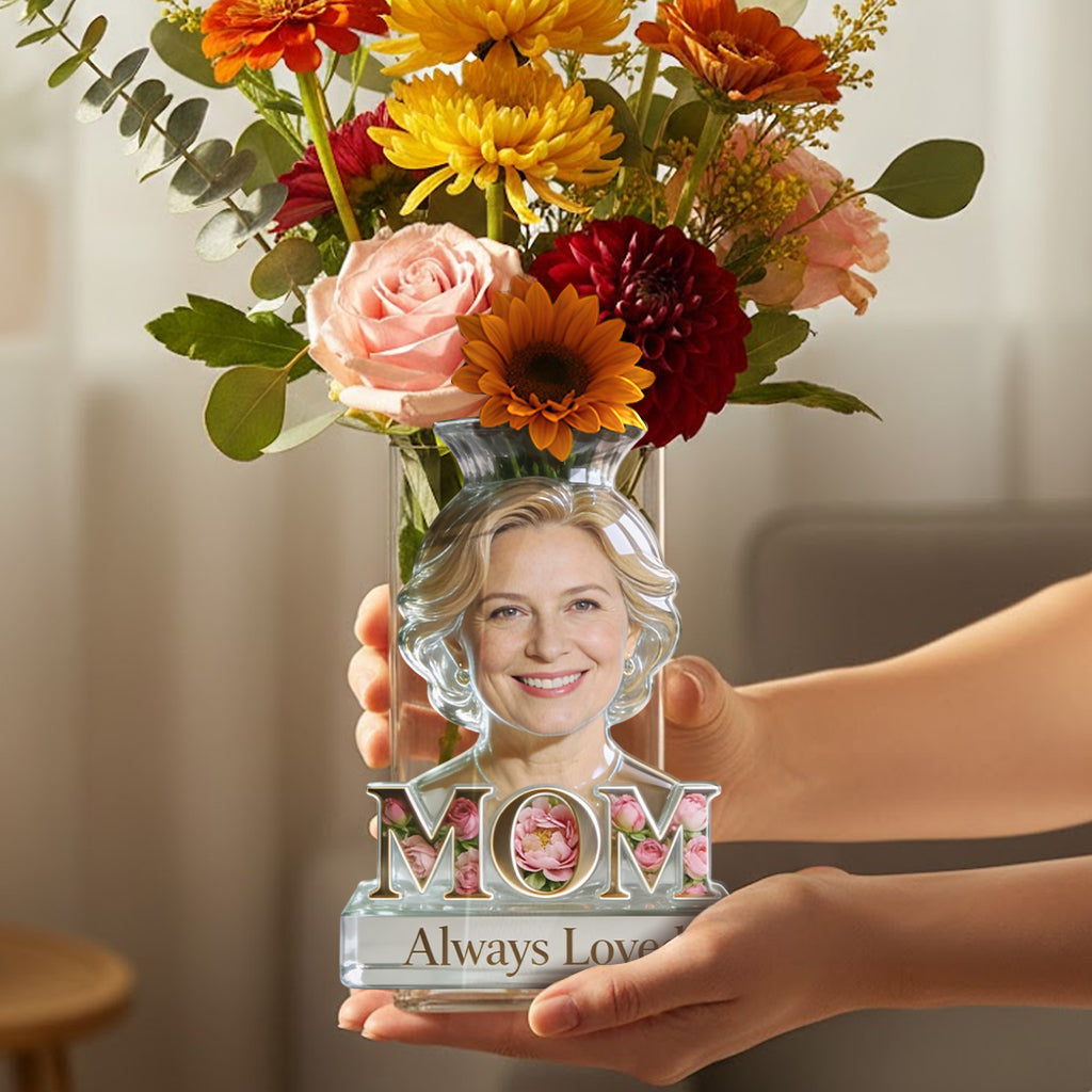 Mom Grandma Flower Blossom - Personalized Mother Acrylic Pot
