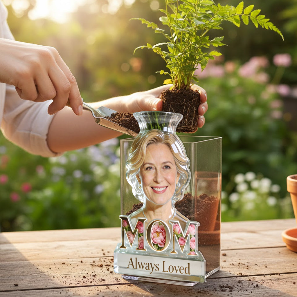 Mom Grandma Flower Blossom - Personalized Mother Acrylic Pot