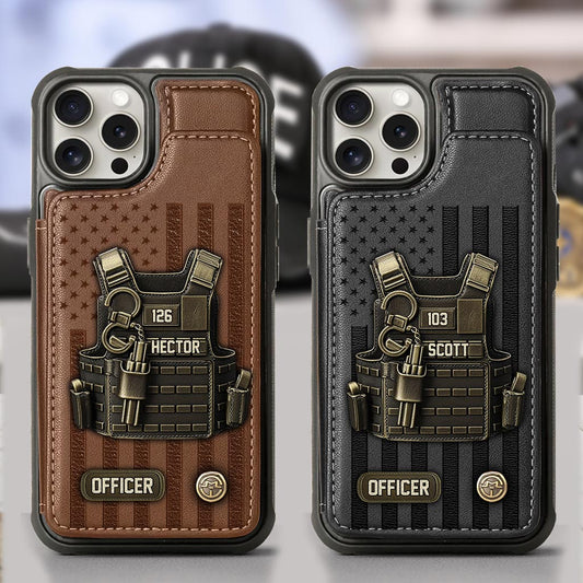 Proud Police - Personalized Police Officer Wallet Phone Case