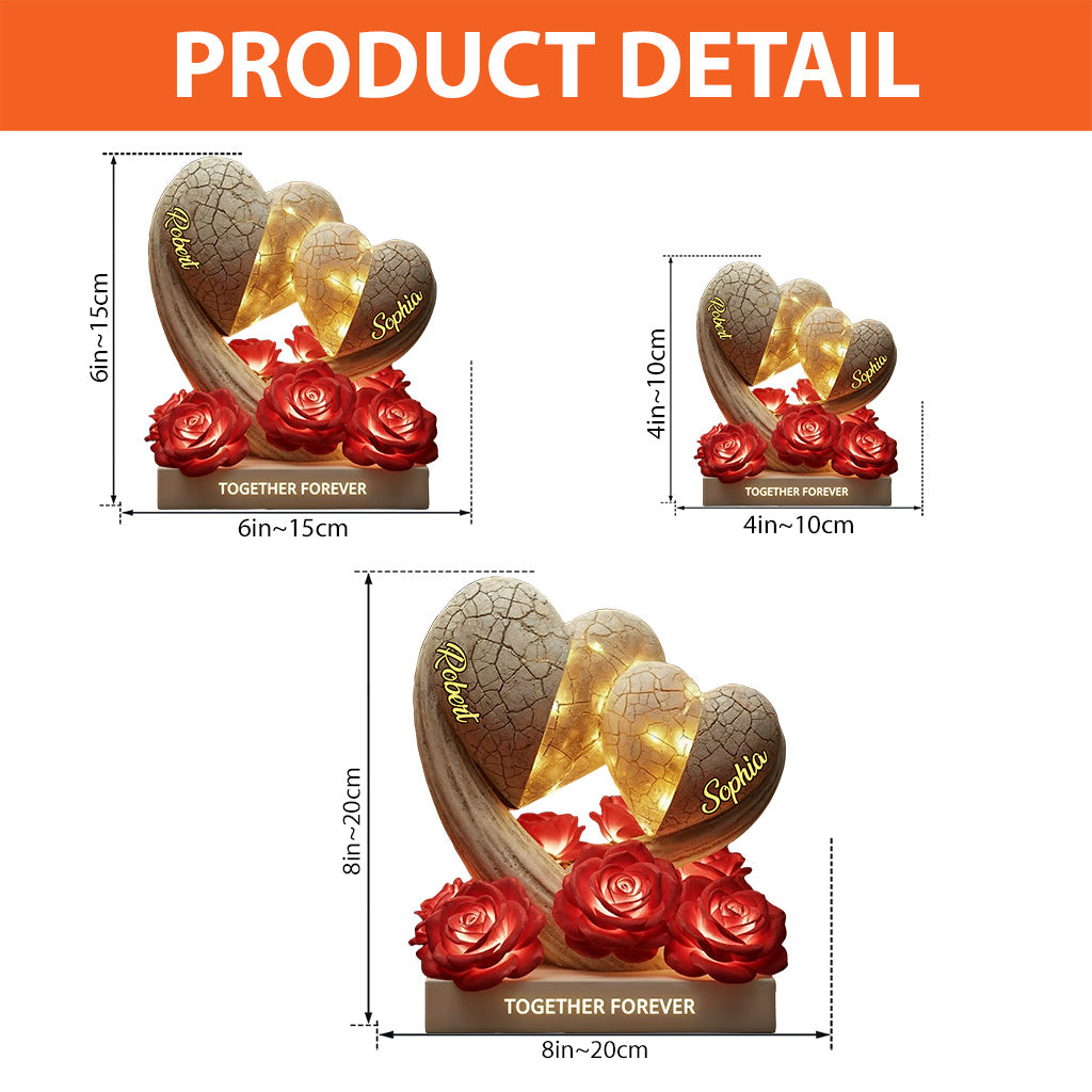 Ensemble pour toujours - Plaque acrylique personnalisée pour couple