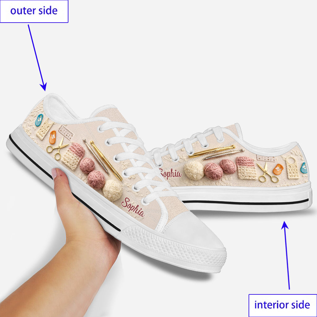 J'adore le crochet - Chaussures basses personnalisées au crochet