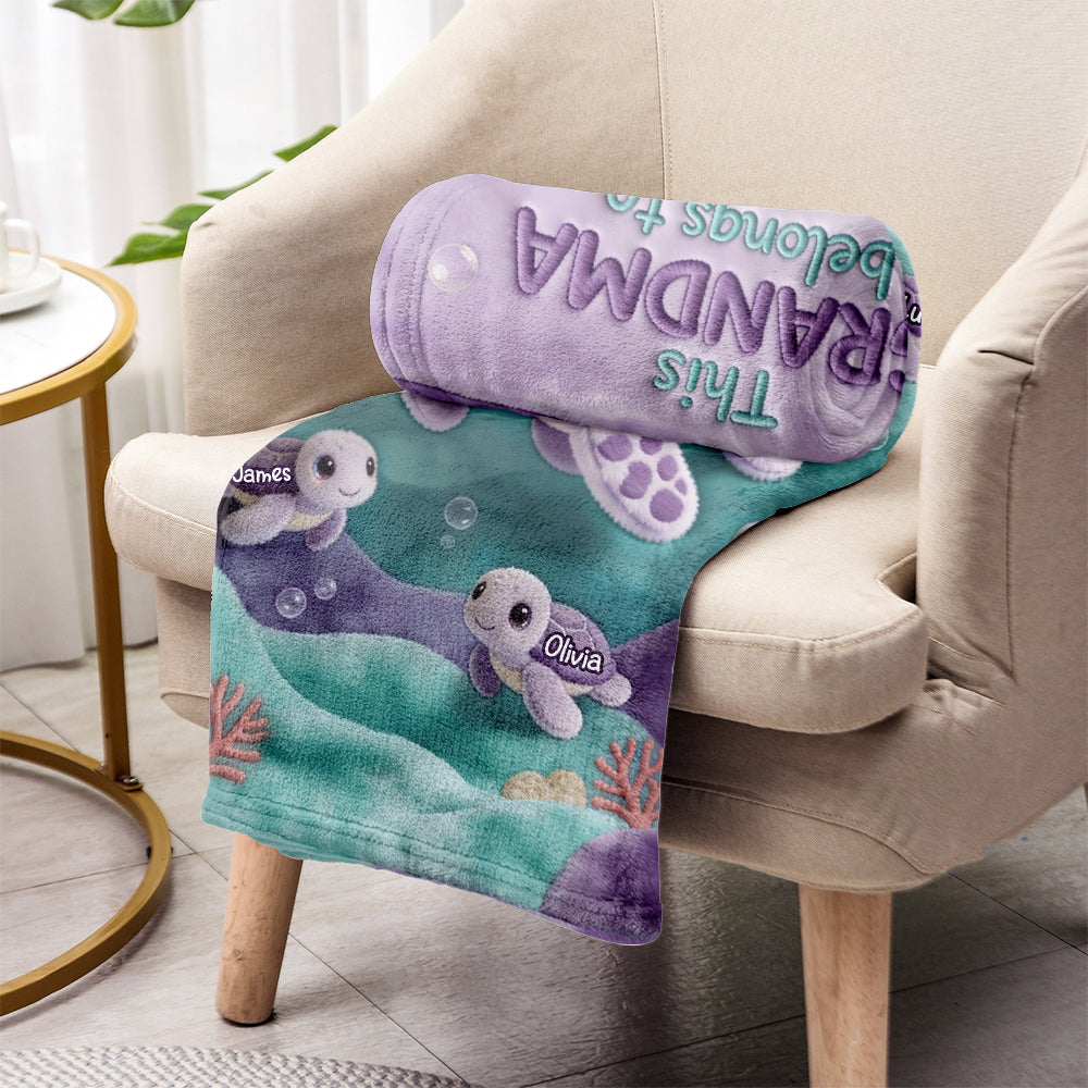 This Grandma Belongs To - Personalized Grandma Blanket