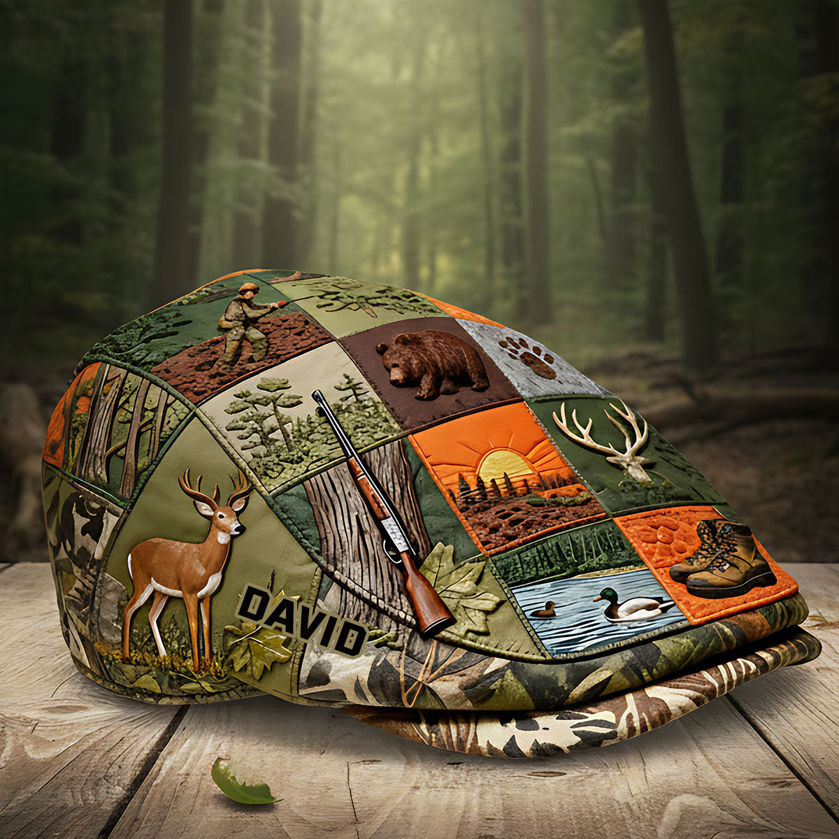 Panorama de la chasse - Casquette gavroche personnalisée pour la chasse