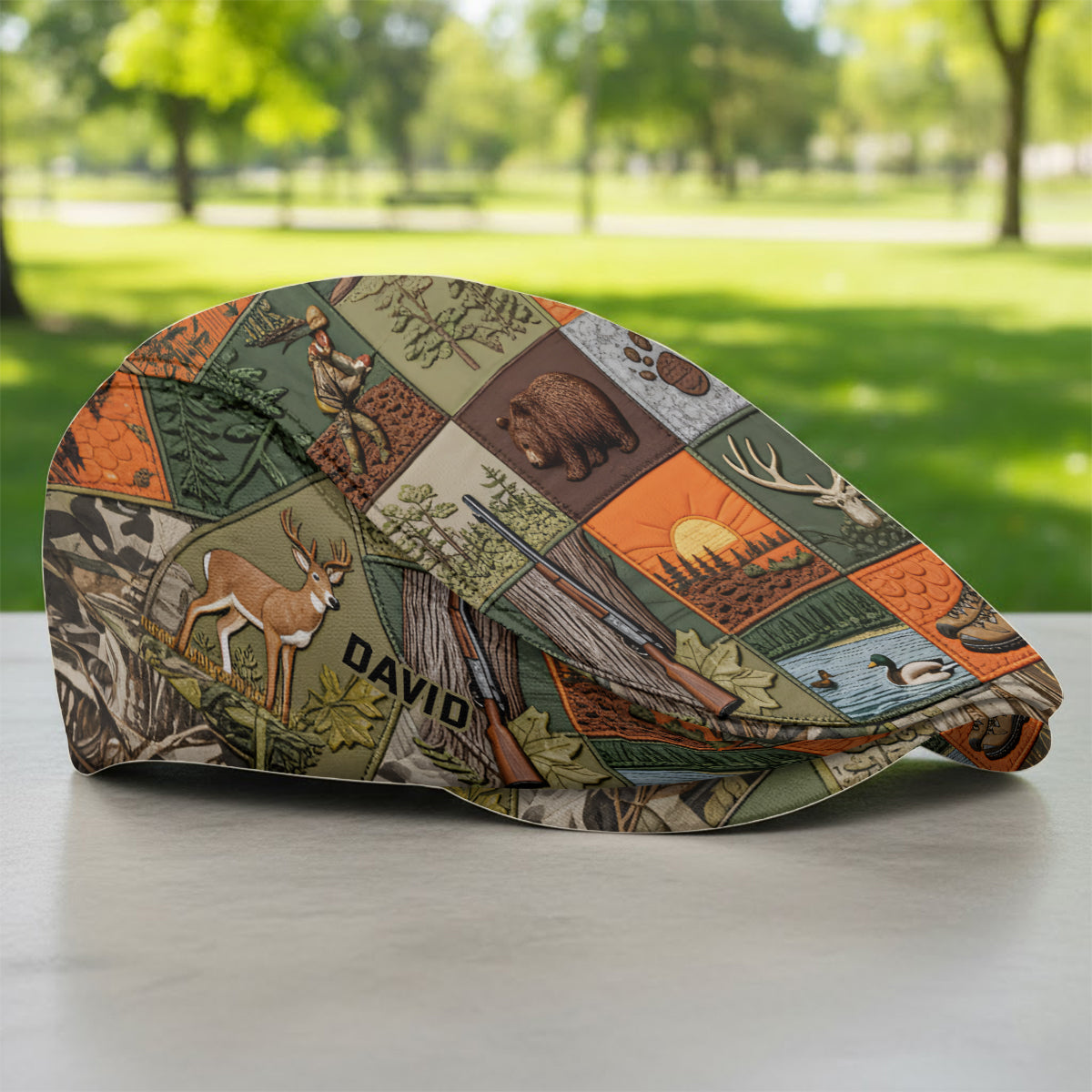 Panorama de la chasse - Casquette gavroche personnalisée pour la chasse