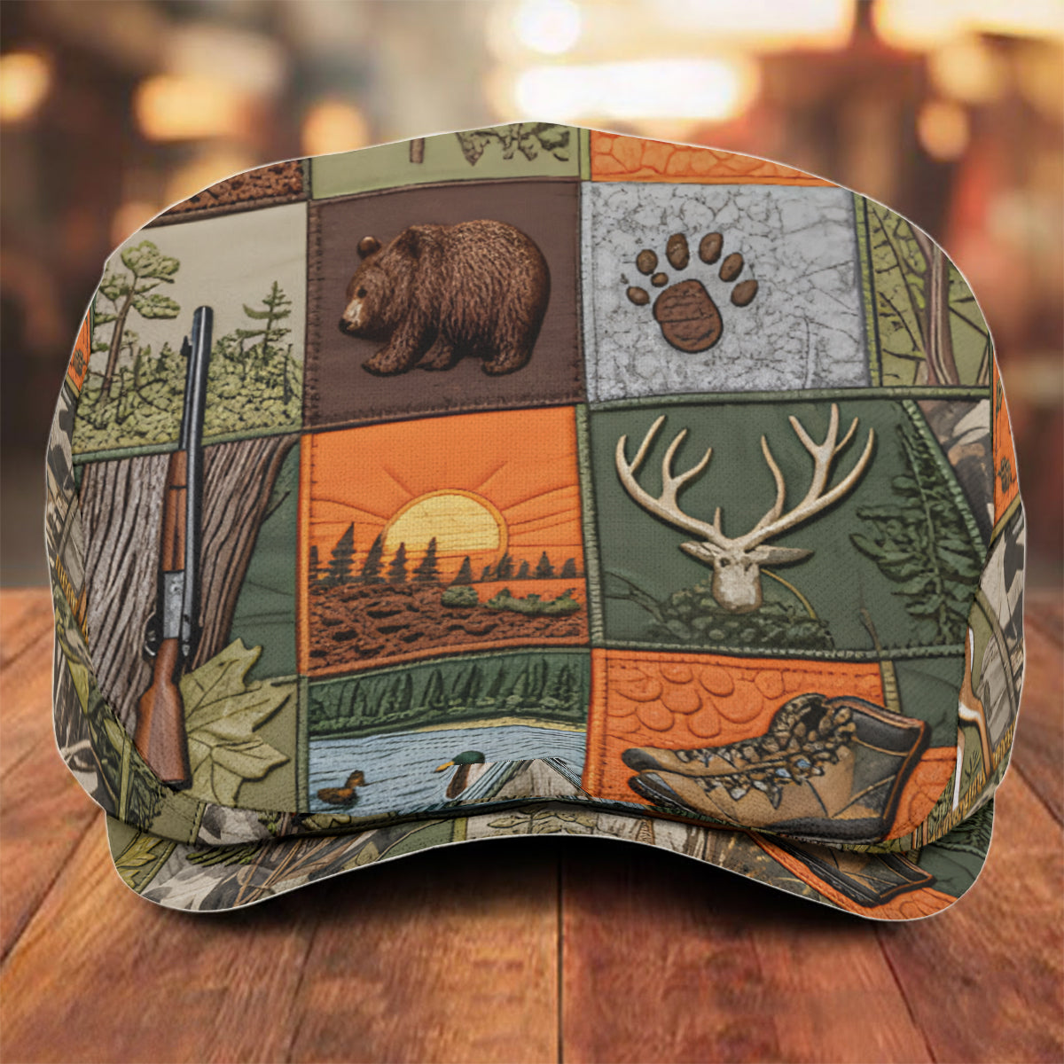 Panorama de la chasse - Casquette gavroche personnalisée pour la chasse