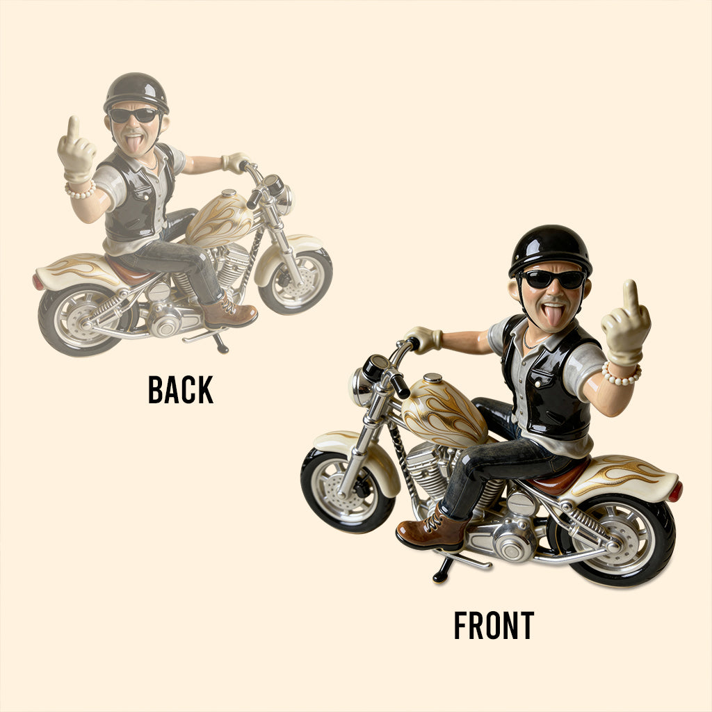 Cadeau humoristique pour motard - Plaque acrylique personnalisée en forme de motard