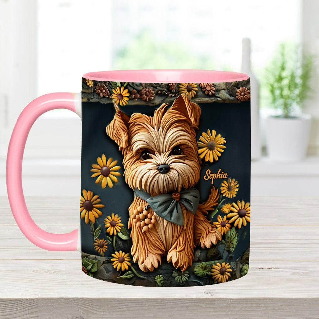 Cute Yorkshire Terrier - Personalized Dog Accent Mug