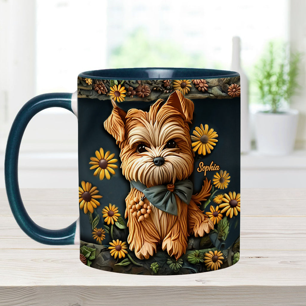 Cute Yorkshire Terrier - Personalized Dog Accent Mug