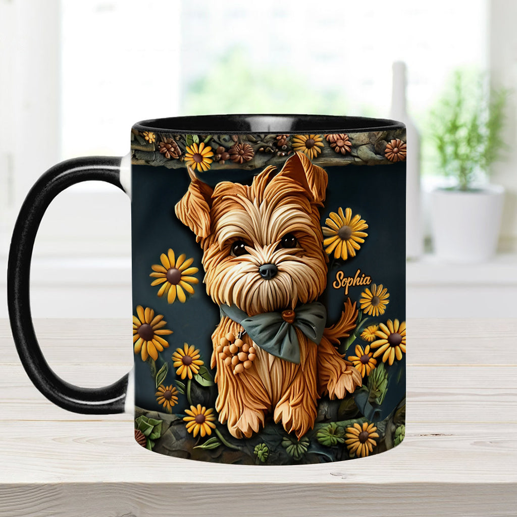 Cute Yorkshire Terrier - Personalized Dog Accent Mug