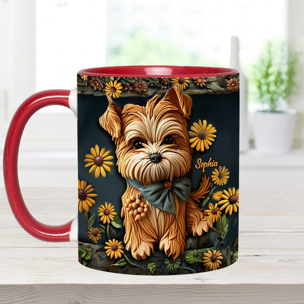 Cute Yorkshire Terrier - Personalized Dog Accent Mug