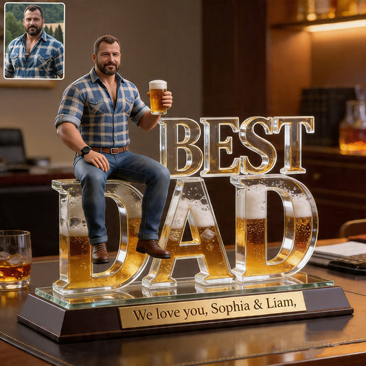 Custom Any Photo - Personalized Father Custom Shaped Acrylic Plaque