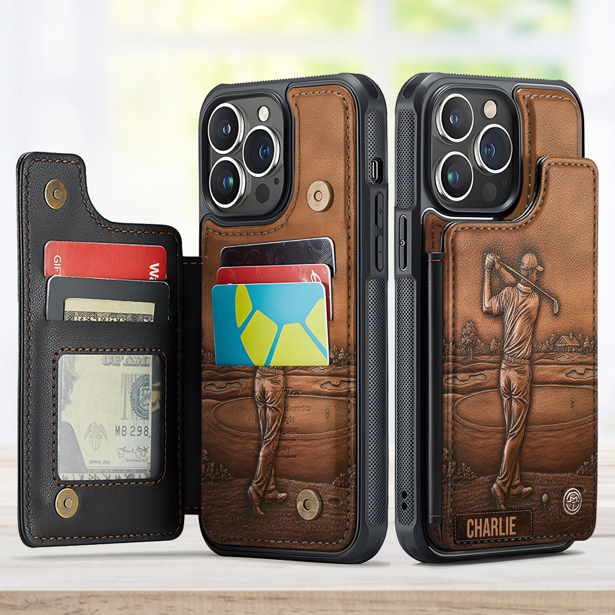 Le Meilleur Golfeur - Étui portefeuille de téléphone personnalisé avec impression sur le thème du golf