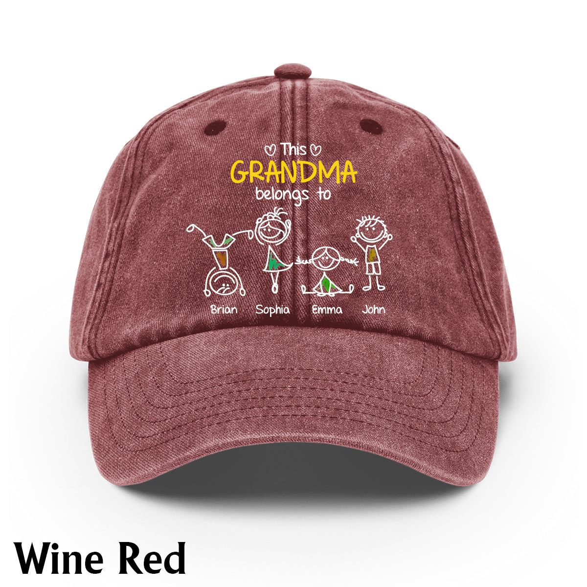 Cette grand-mère appartient à - Casquette en jean délavé personnalisée pour grand-mère