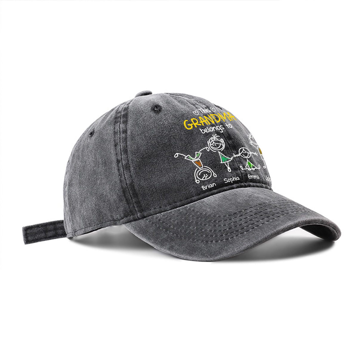 Cette grand-mère appartient à - Casquette en jean délavé personnalisée pour grand-mère