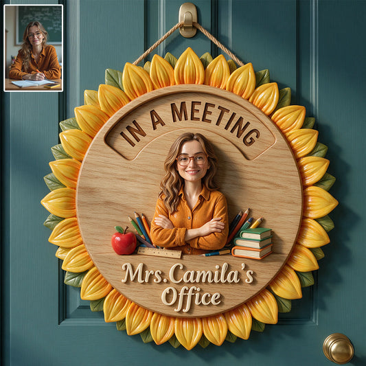 Teacher Door Hanger - Personalized Teacher Spinner Sign Custom Shape