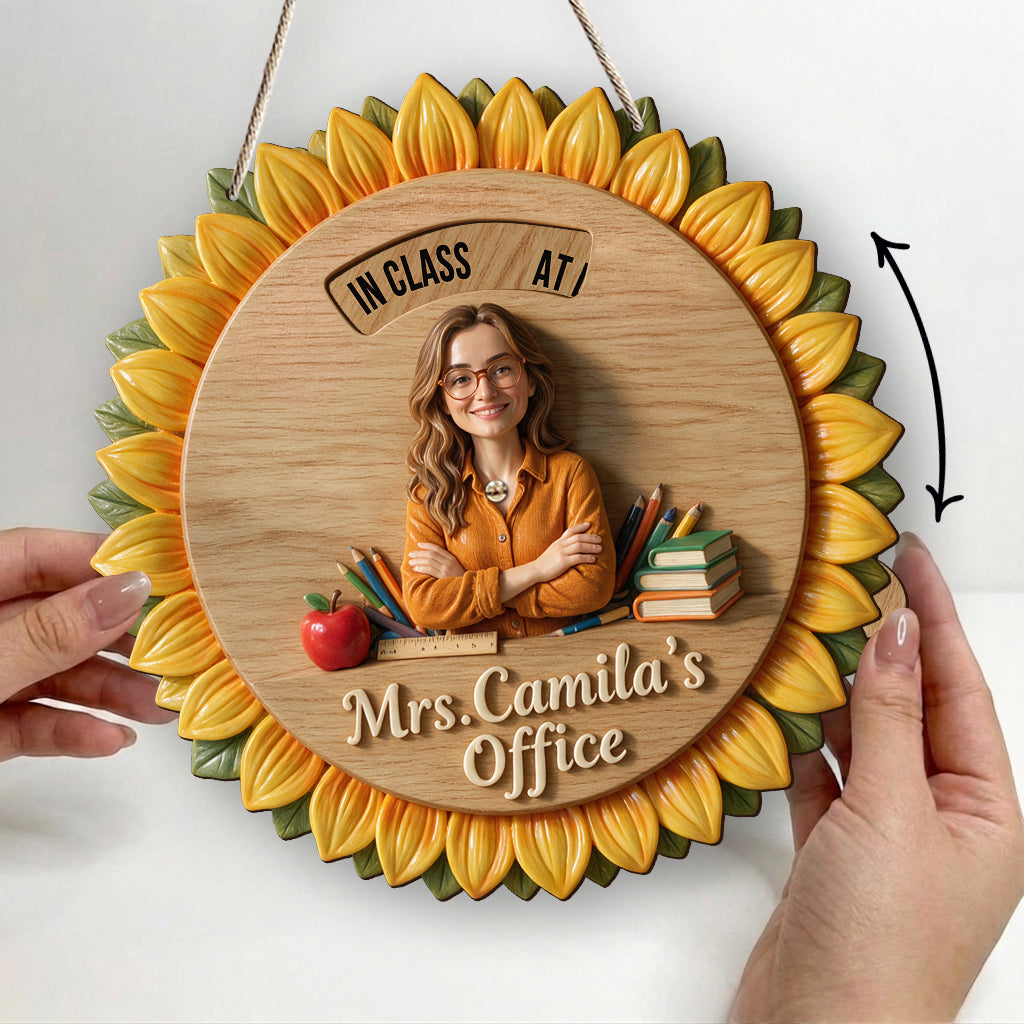 Teacher Door Hanger - Personalized Teacher Spinner Sign Custom Shape