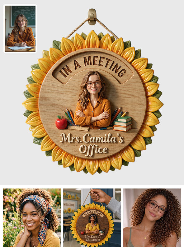 Teacher Door Hanger - Personalized Teacher Spinner Sign Custom Shape