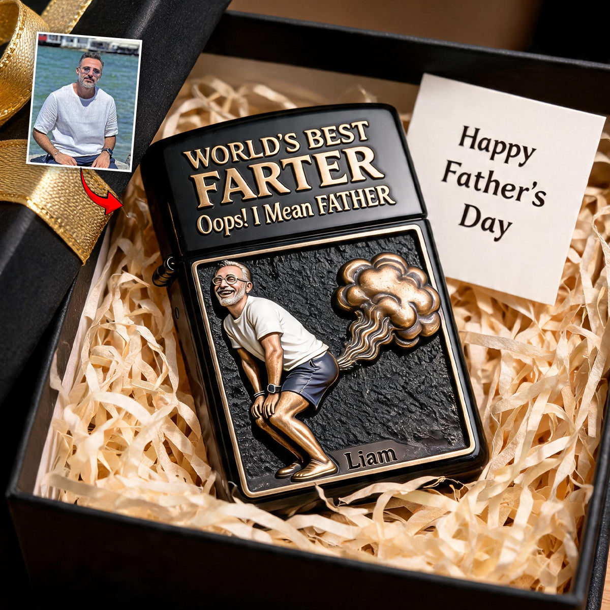 Meilleur Papa Jamais - Briquet Personnalisé