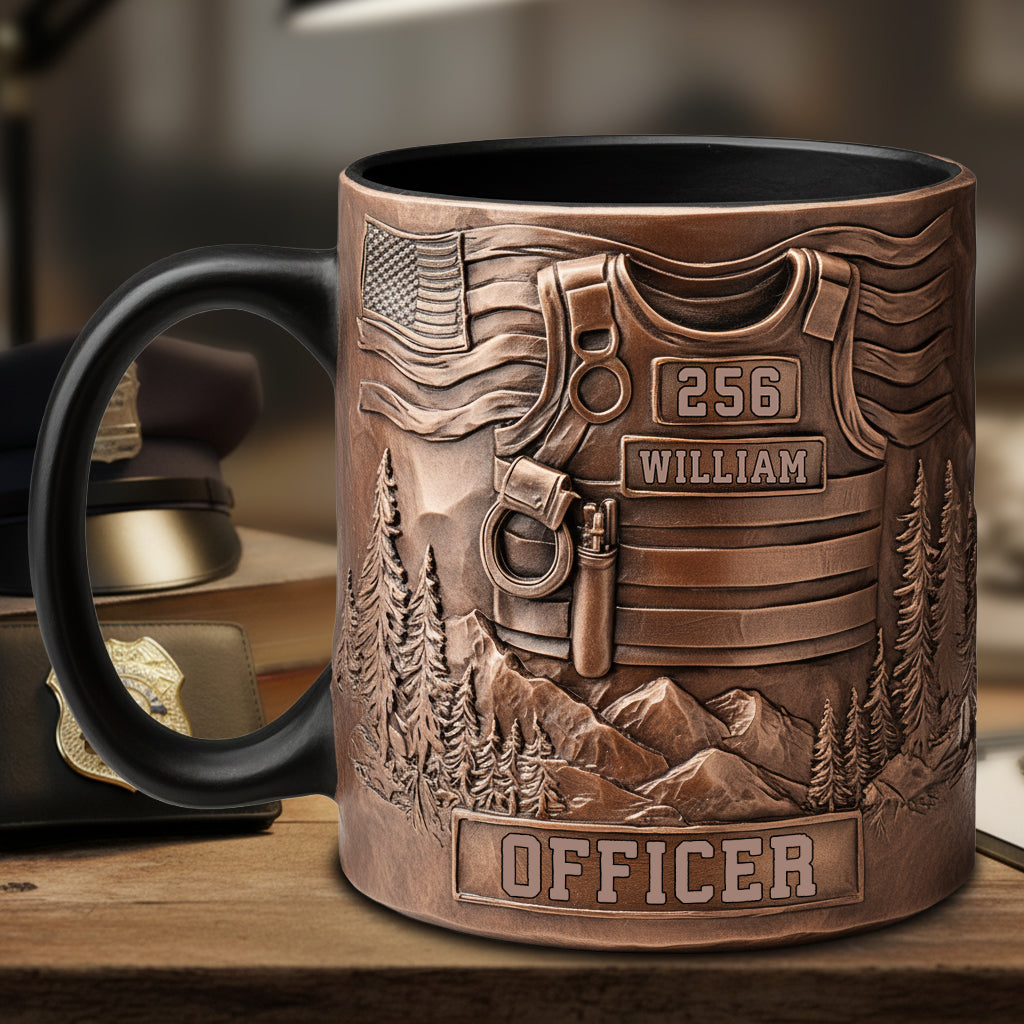 Servir et protéger - Mug personnalisé pour policier