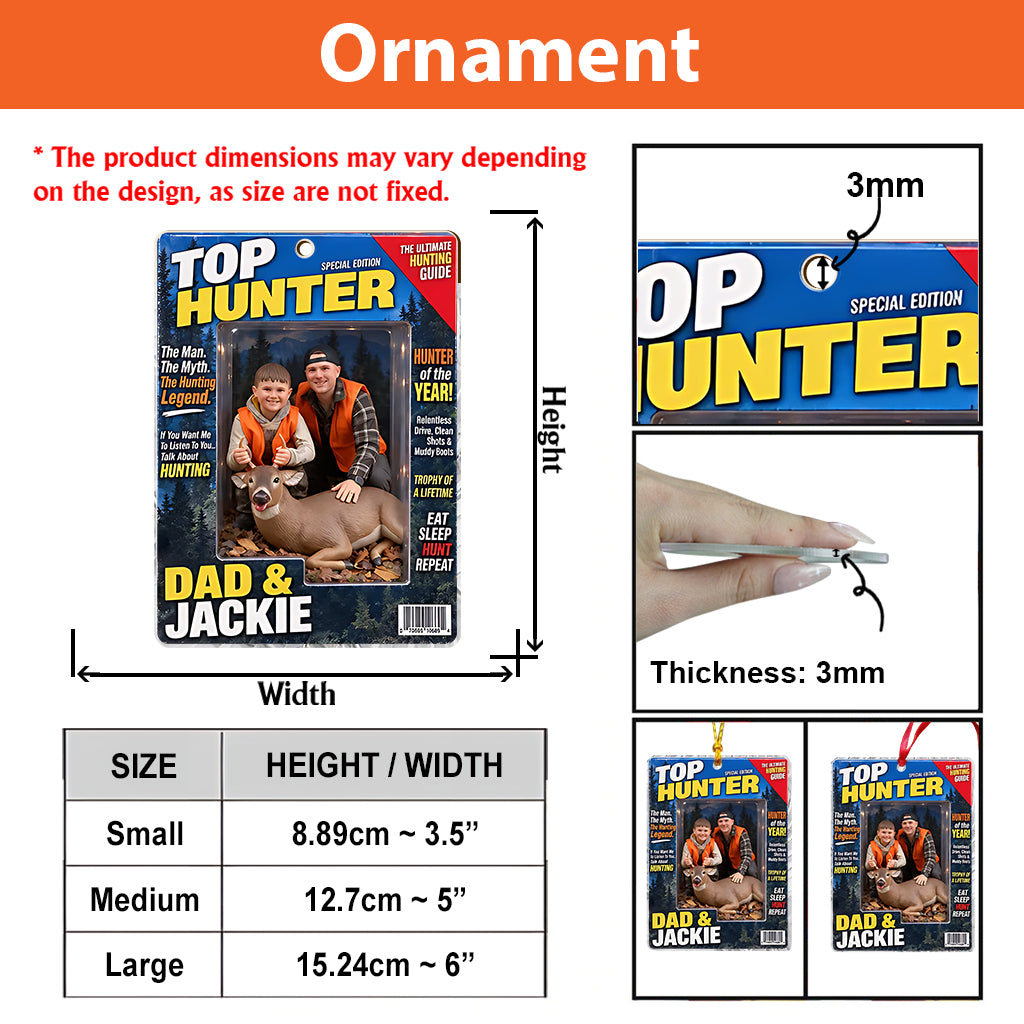 Le Meilleur Chasseur - Ornement Personnalisé Premium 3D